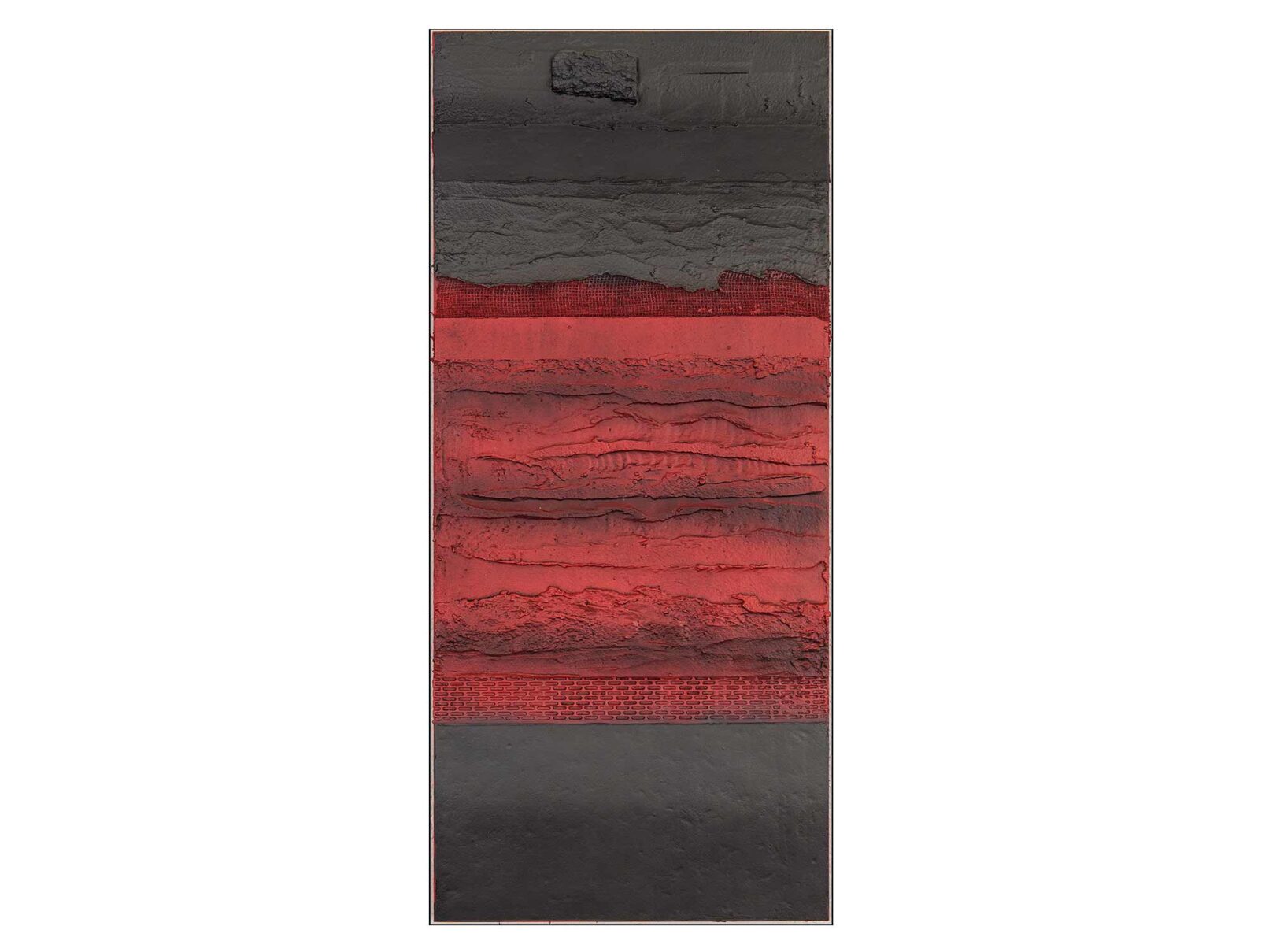 127 Horizonte Dachpappe, Verputz (Spachtelmasse), Sacktuch, Kork, Kunststoff 40x90cm