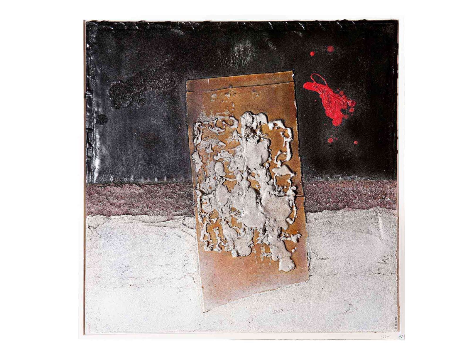 12 Dachpappe, Sagex, Sacktuch 42x42 cm