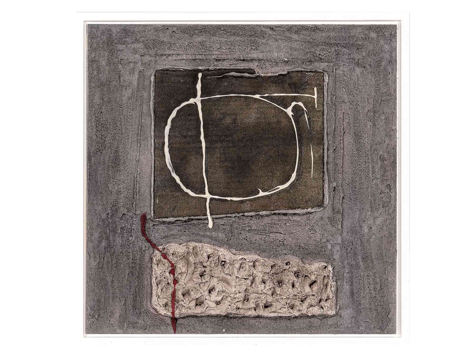 132 Dachpappe, Verputz (Spachtelmasse), Laim 42x42 cm