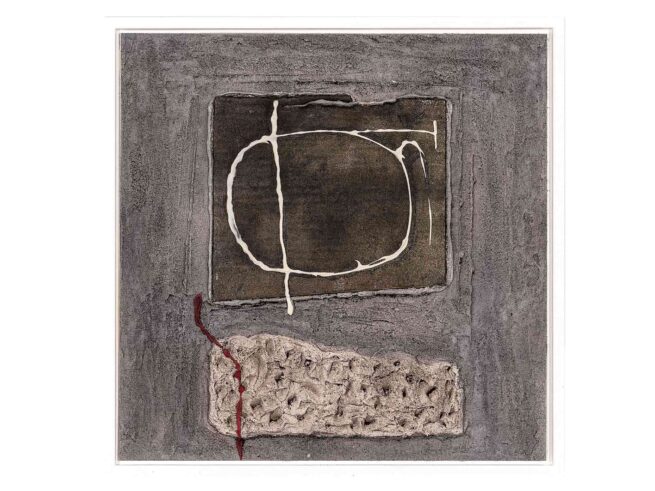 132 Dachpappe, Verputz (Spachtelmasse), Laim 42x42 cm