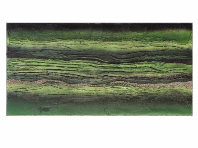 159 Horizonte Verputz/Spachtel, Feiner Sand, Steine 100x50cm