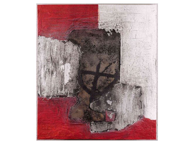 32 Verputz/Spachtel, Dachpappe 70x82cm